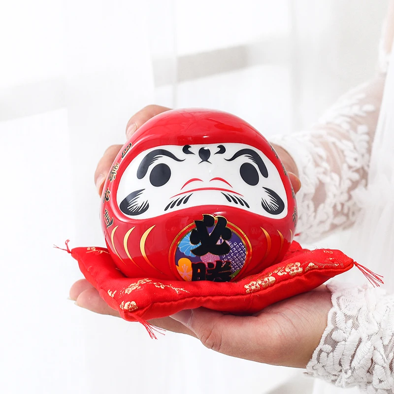 Interior Design Japan - 4.5 inch Japanese Ceramic Daruma Figurine,