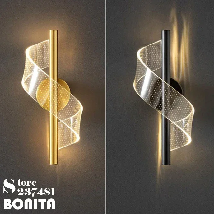 Interior Design Years Of Study - Moderm Acrylic Silk Ribbon Wall Light