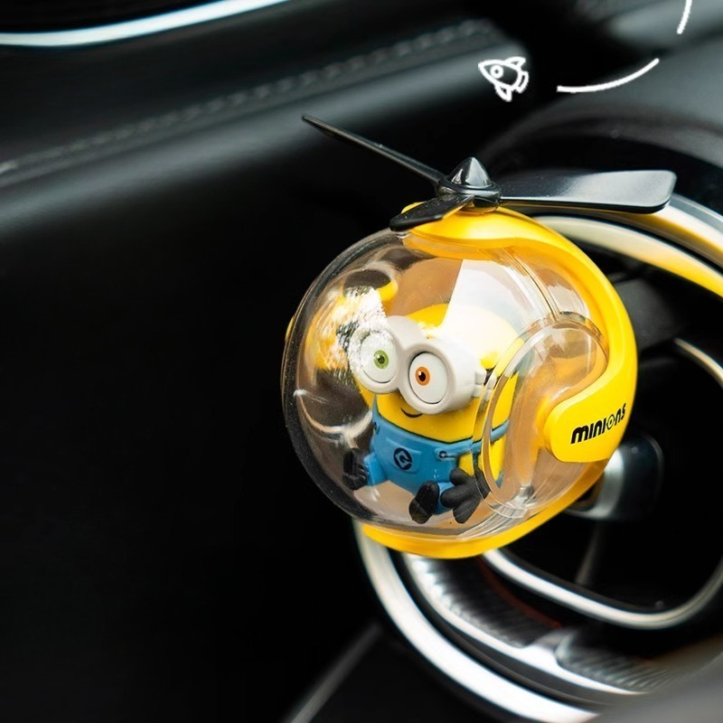 Interior Design Mockup - Minionsed Car Air Freshener, Cute Cartoon