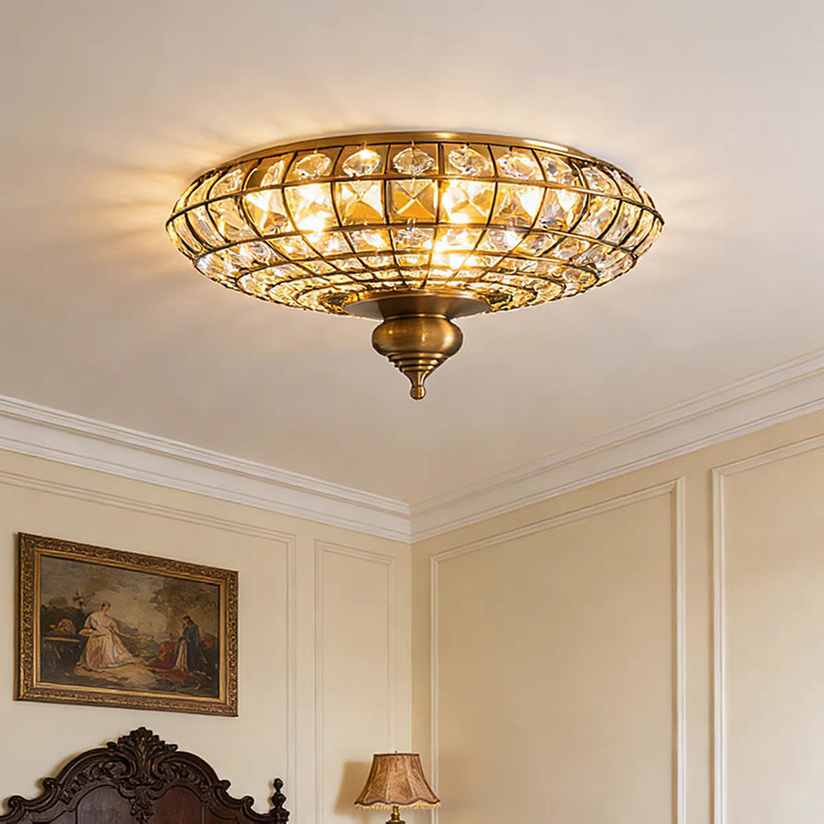 Interior Design Years Of Study - American-style Crystal LED Ceiling Lights Designer
