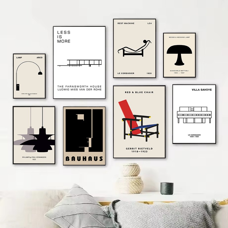 Interior Design Landscape - Classic Farnsworth House Bauhaus Design Abstract