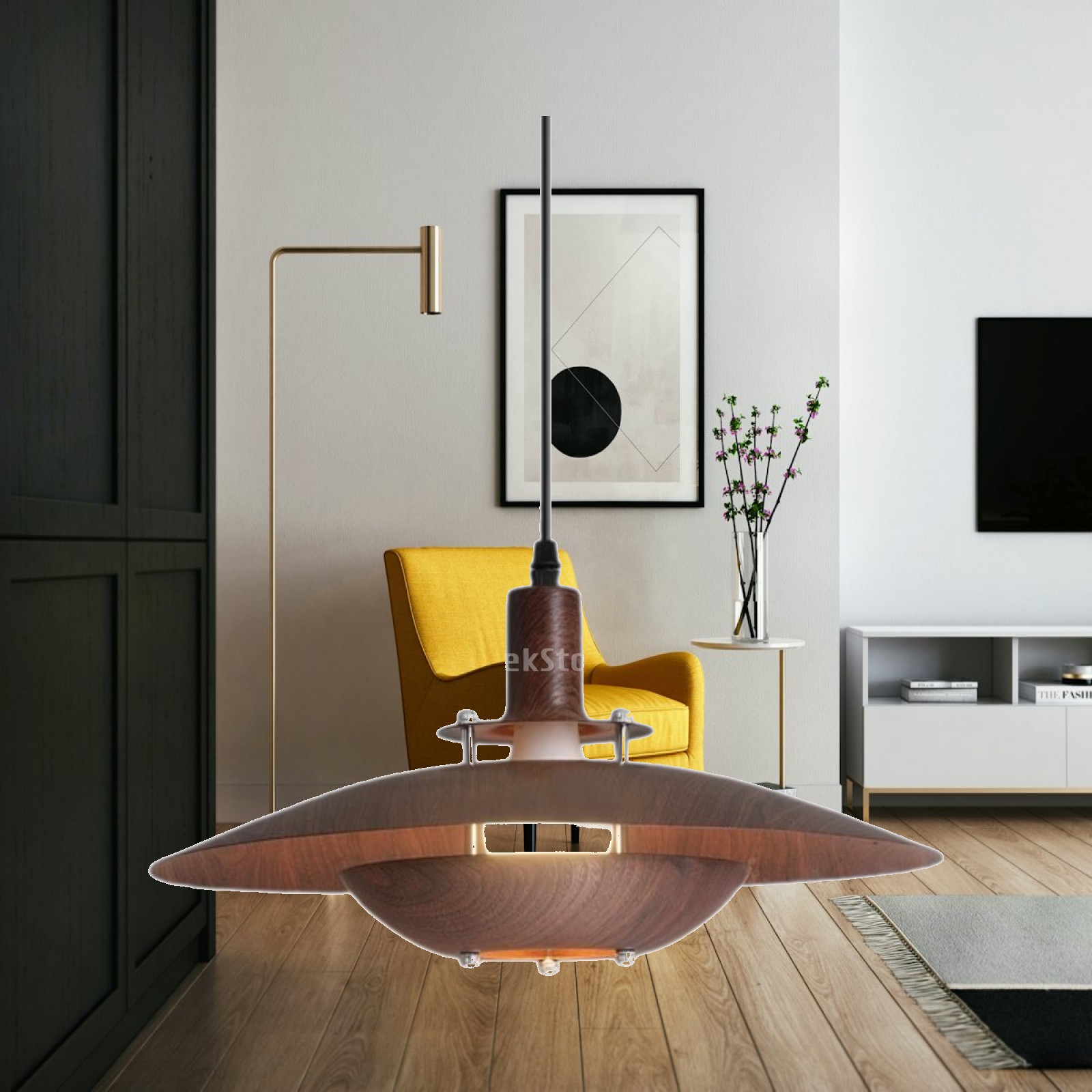 Interior Design Kitchen And Living Room - Country Style Rustic Pendant Lighting Iron