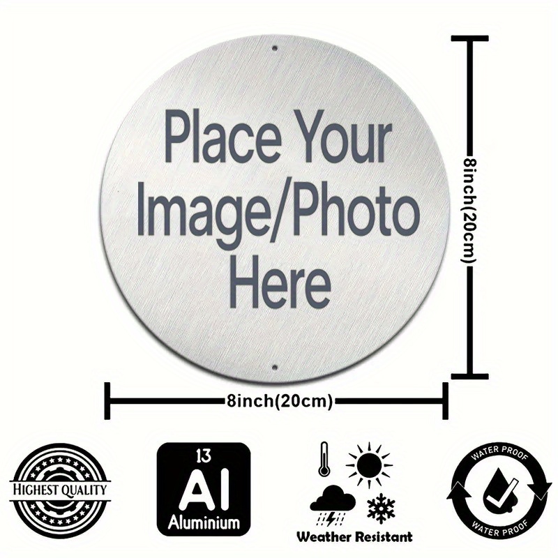 Interior Design Living Room - Custom Round Metal Sign with Your