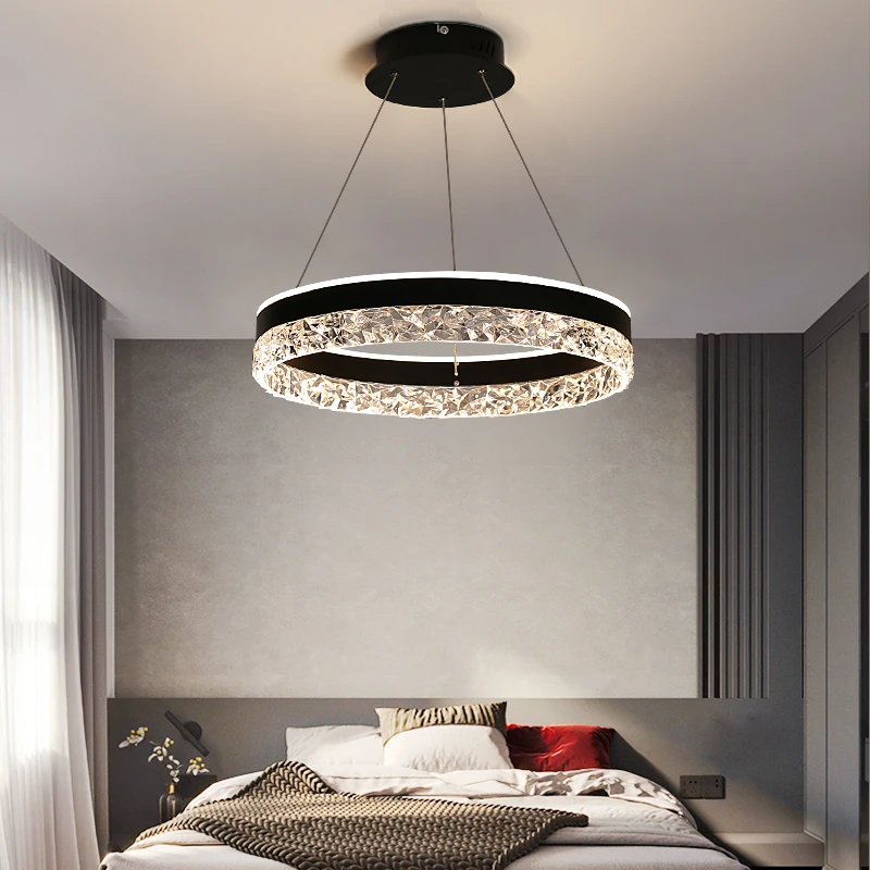 Interior Design Kitchen And Living Room - Modern Luxury Crystal LED Pendant Light
