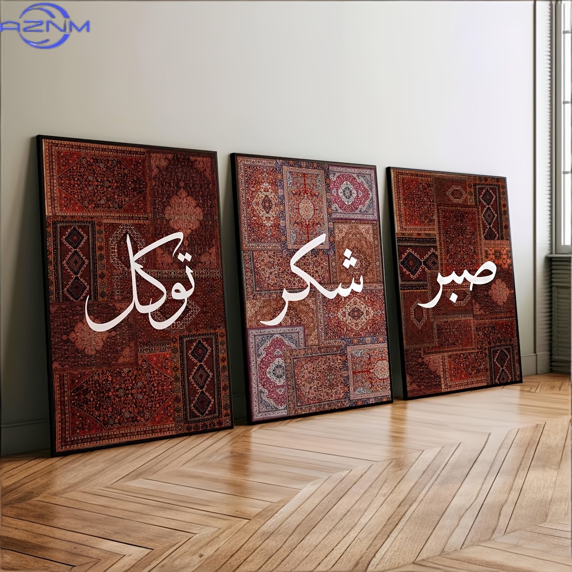 2D FLAT 3pcs Set Unframed Boho - Printed Rug Abstract recension och pris