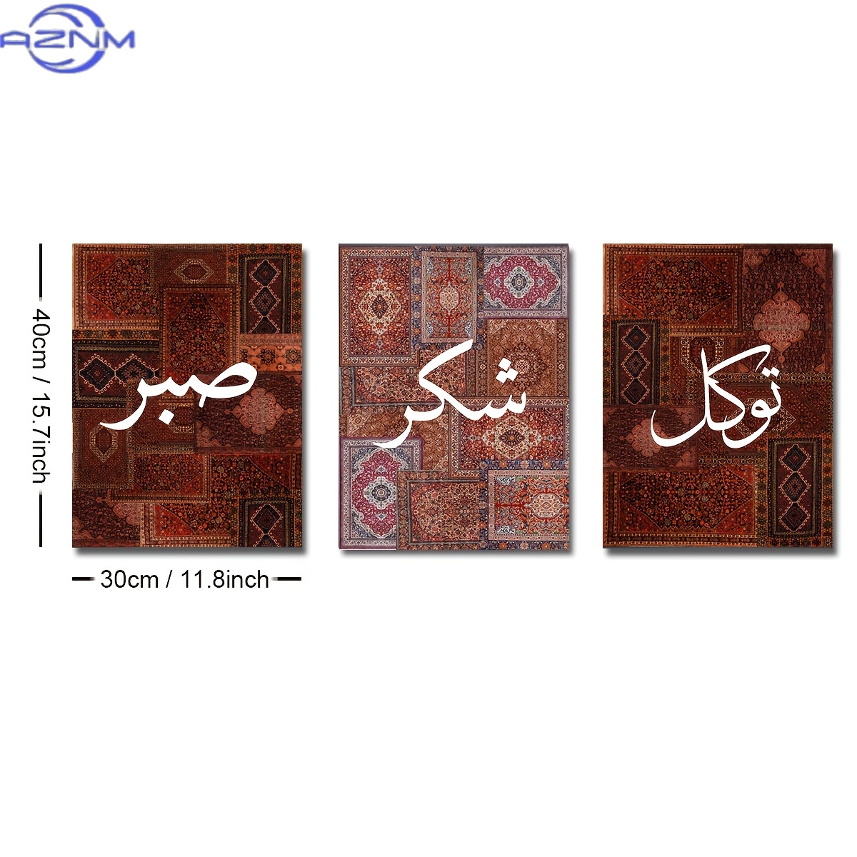 2D FLAT 3pcs Set Unframed Boho - Printed Rug Abstract recension och pris