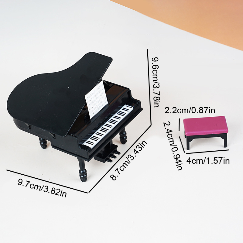 1:12 Dollhouse Miniature Piano - Interior Design Living Room recension och pris