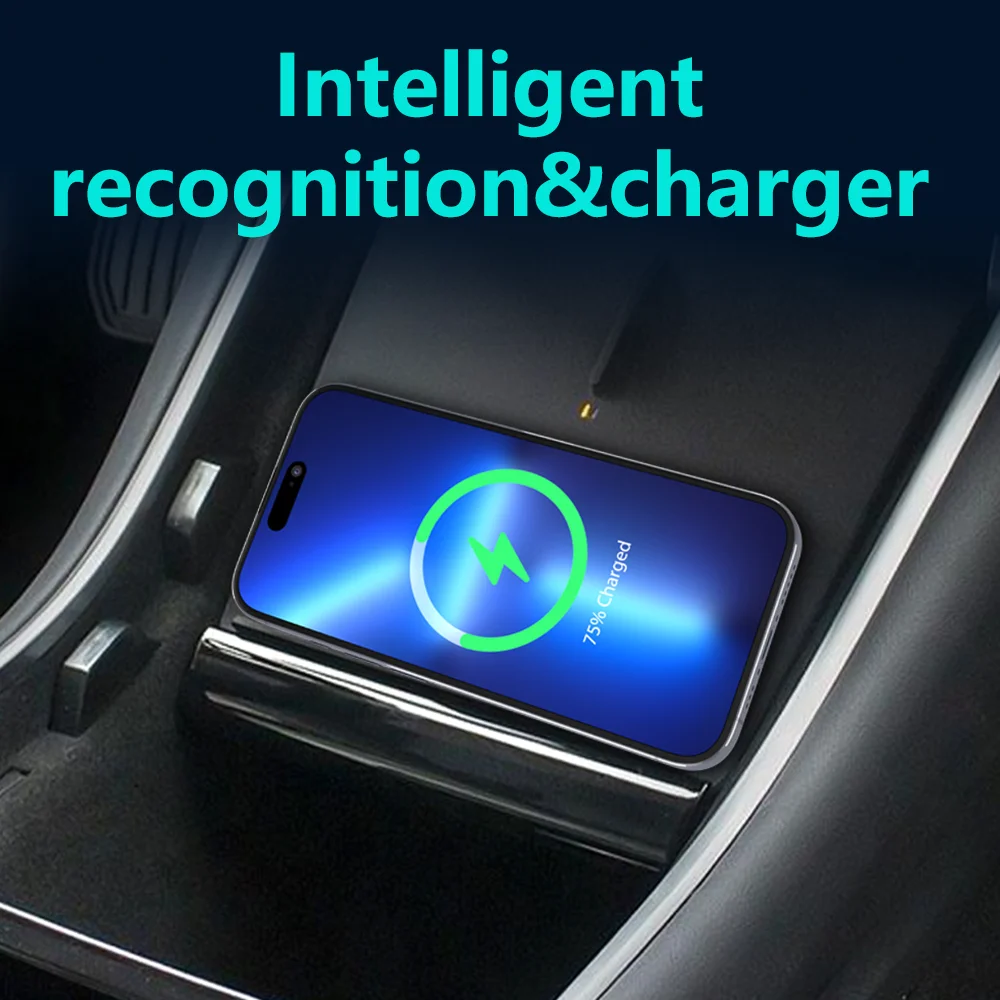 Wireless Car Charger for Tesla - Interior Design Mockup recension och pris