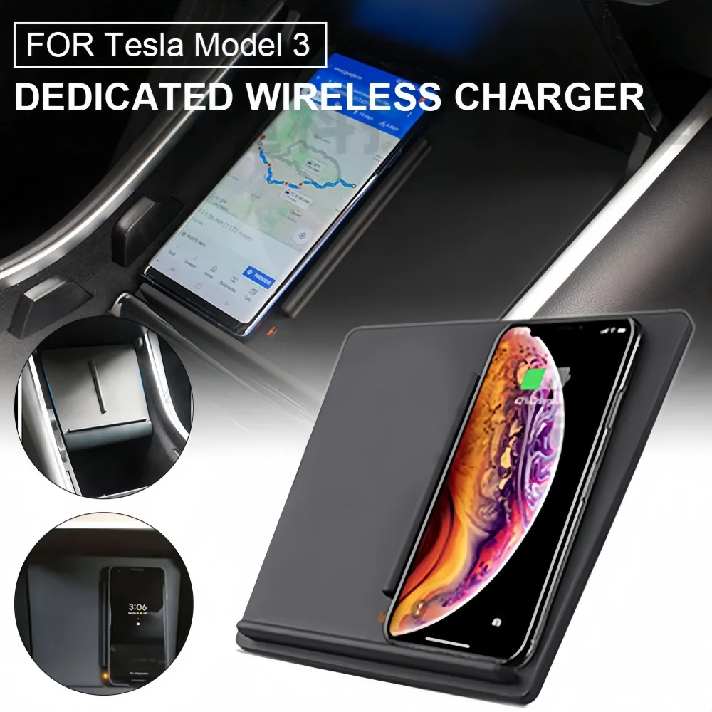 Wireless Car Charger for Tesla - Interior Design Mockup recension och pris