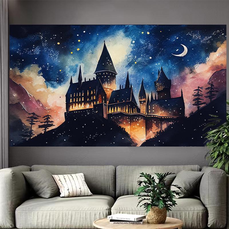 Castle Lake Wall Tapestry Fant - Interior Design Landscape recension och pris