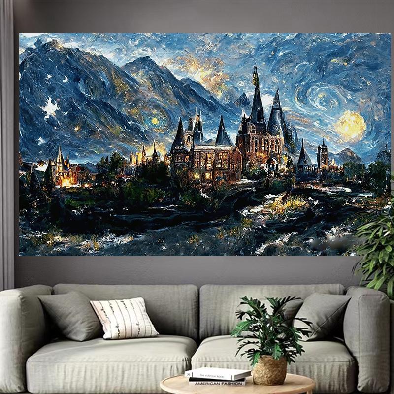 Castle Lake Wall Tapestry Fant - Interior Design Landscape recension och pris