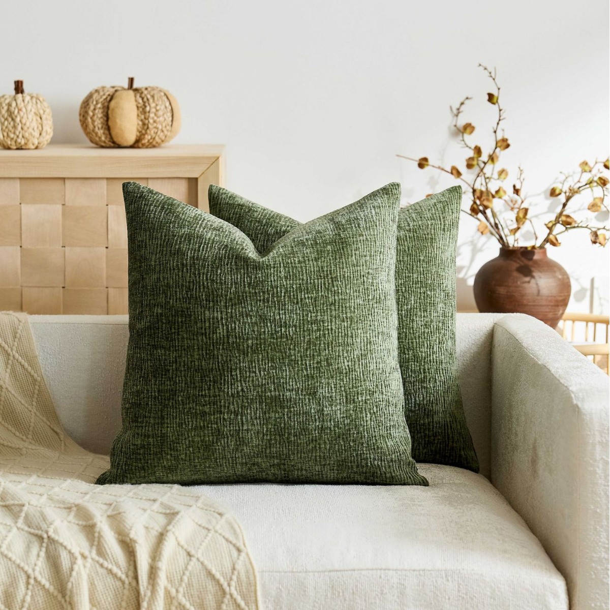 Textured Pleated Chenille Thro - Textured Throw Natural recension och pris
