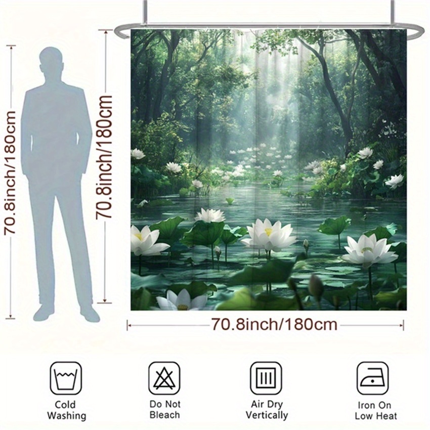 Lotus Forest Shower Curtain Po - Interior Design Zen recension och pris