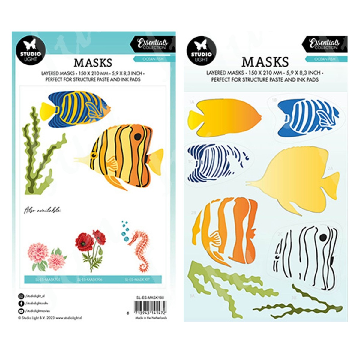 2023 New Ocean Fish Stencils M - Interior Design Paper recension och pris
