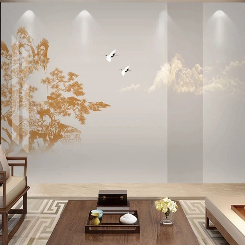 Elegant Chinese Hand-Painted P - Interior Design Landscape recension och pris