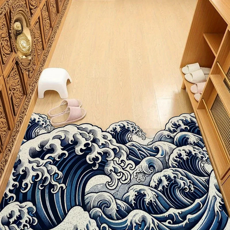 VIKAMA Abstract Wave Design Ru - Printed Rug Abstract recension och pris