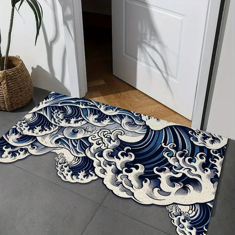 VIKAMA Abstract Wave Design Ru - Printed Rug Abstract recension och pris