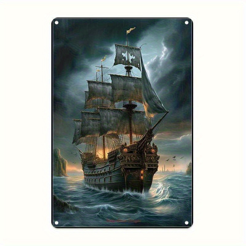Vintage Nautical Sailing Ship  - Interior Design Living Room recension och pris