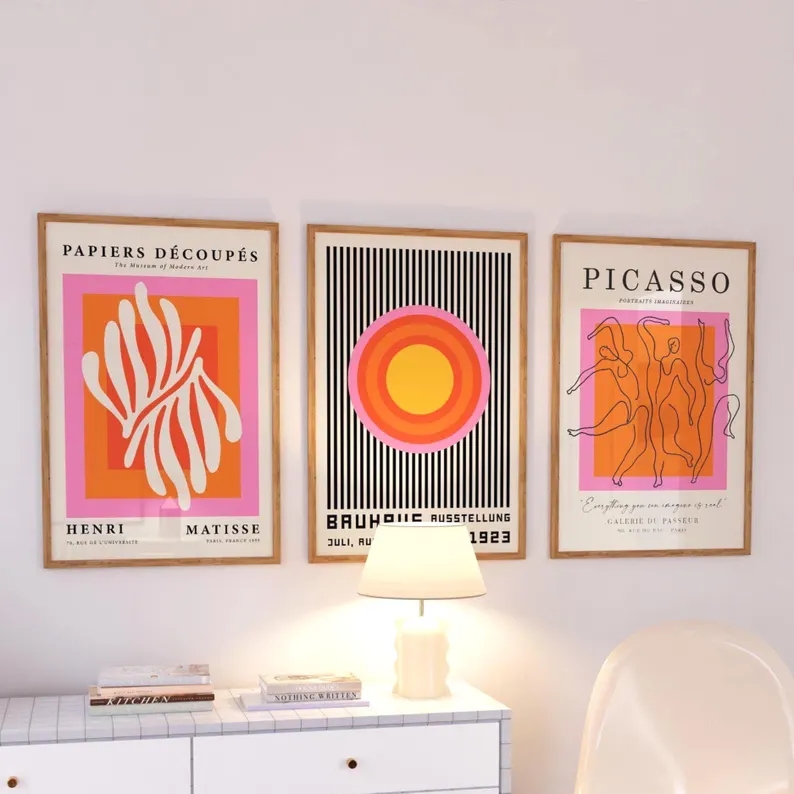 3pcsModern Orange  Bauhaus And - Interior Design Living Room recension och pris