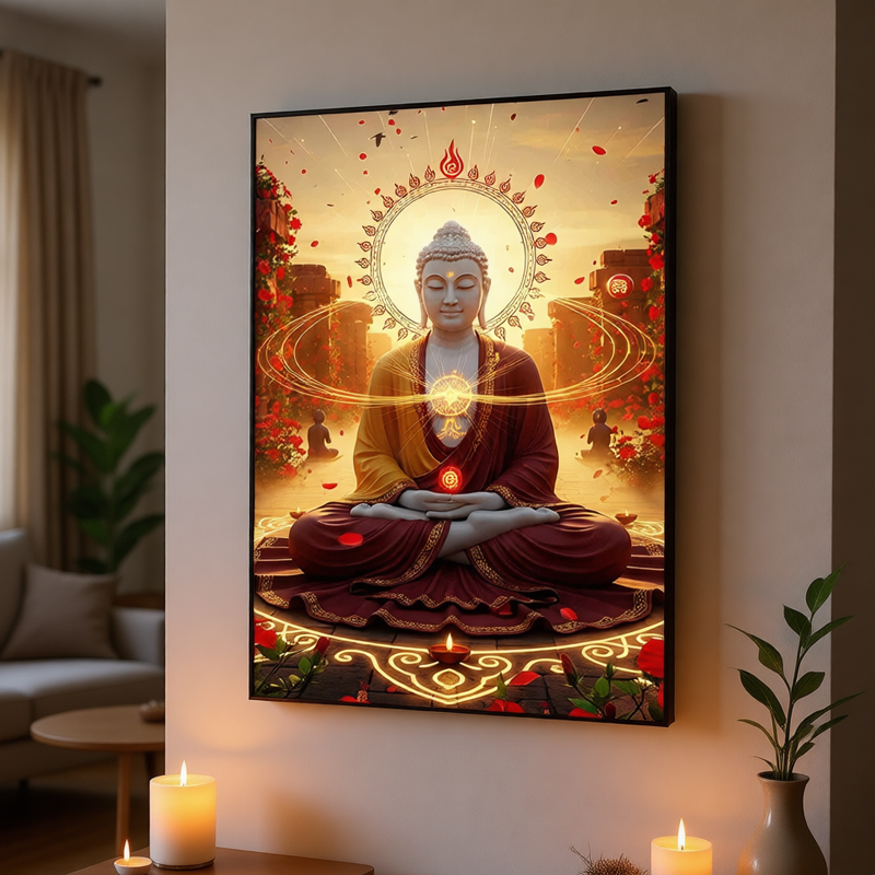 Modern Oriental Buddha Wall Ar - Interior Design Zen recension och pris