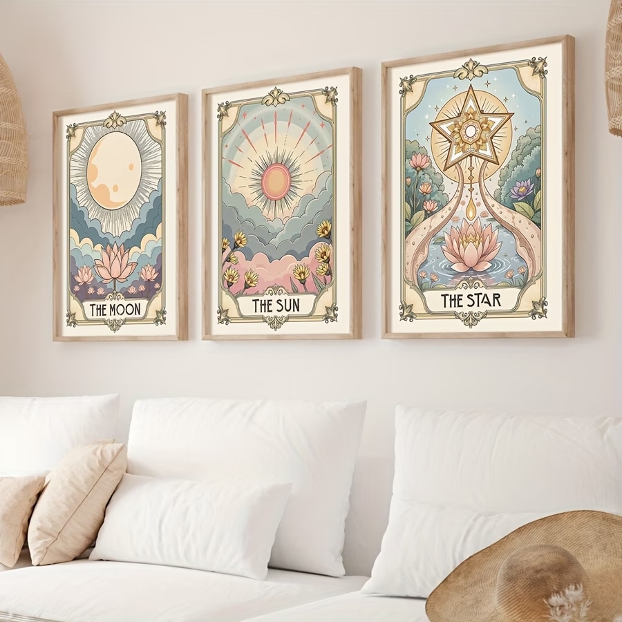 Modern Boho Tarot Sun And Moon - Interior Design Living Room recension och pris
