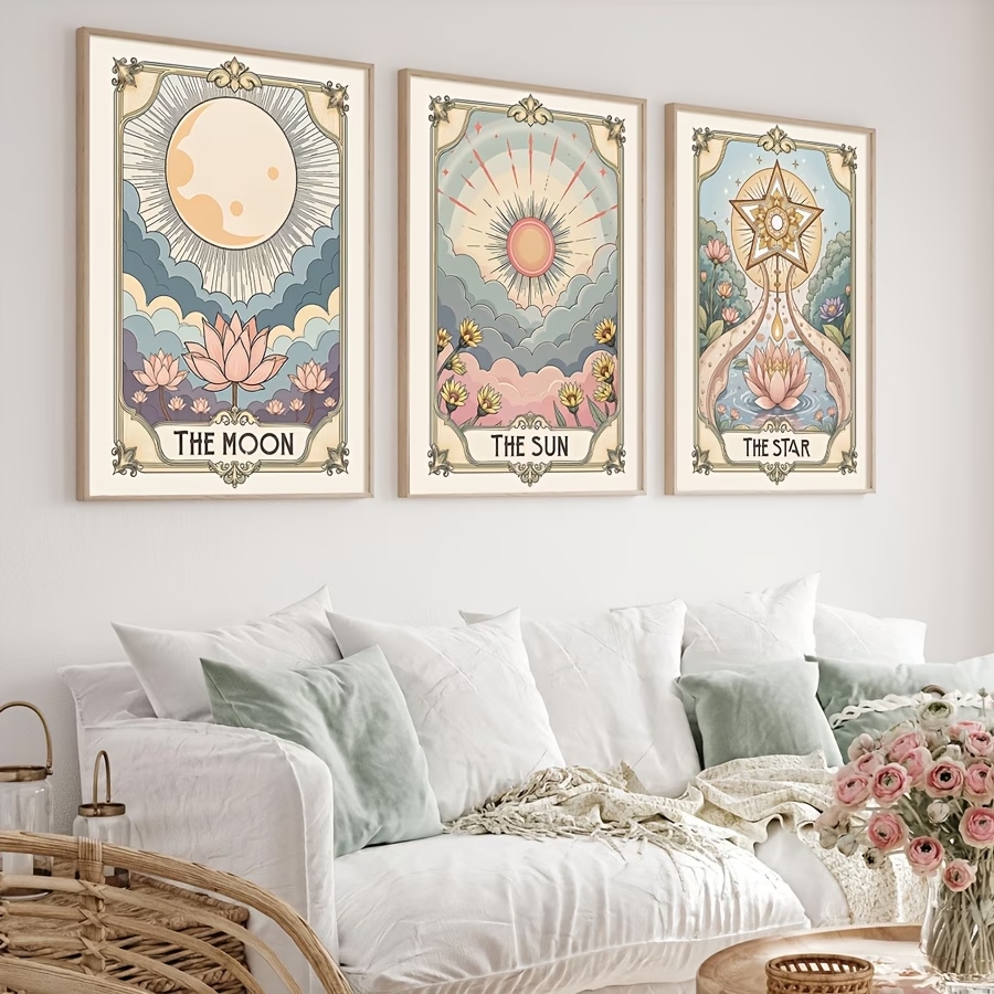 Modern Boho Tarot Sun And Moon - Interior Design Living Room recension och pris