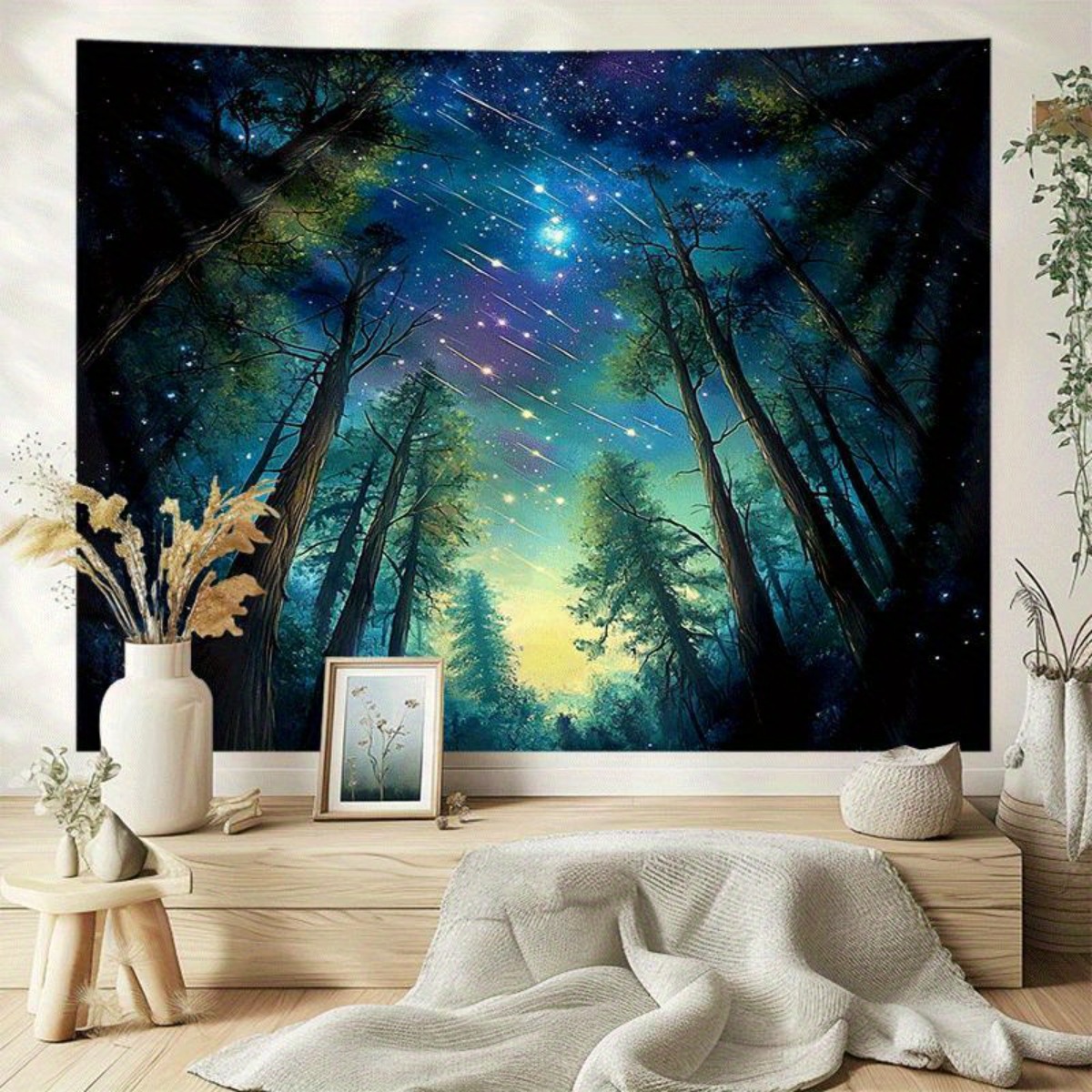 Starry Night Forest Sky Wall T - Interior Design Landscape recension och pris