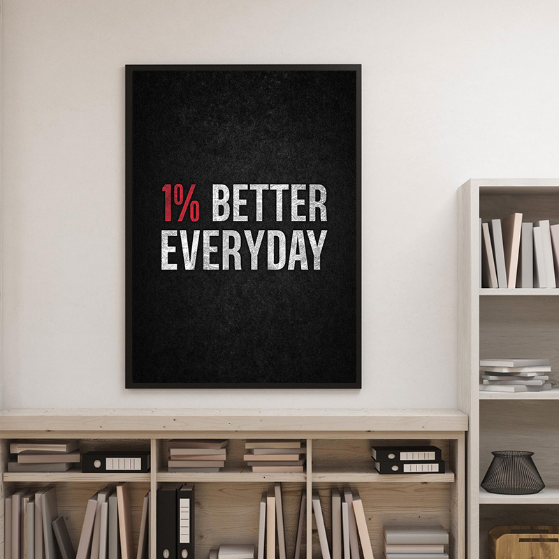 No Excuses Motivational Poster - Interior Design Living Room recension och pris