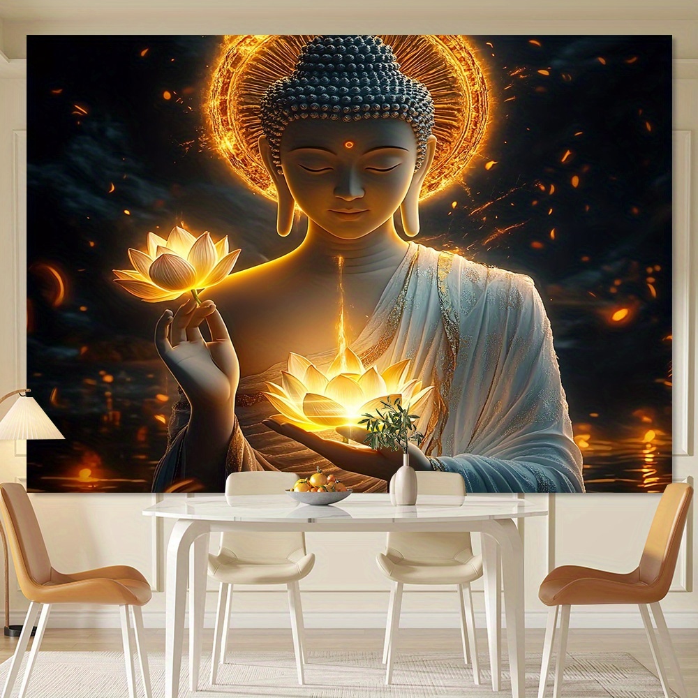 Buddha with Lotus Flower Wall  - Interior Design Zen recension och pris