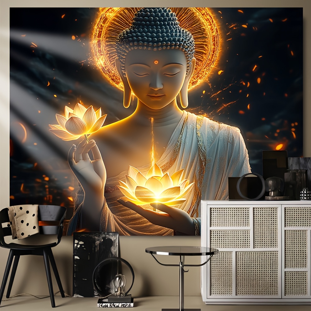 Buddha with Lotus Flower Wall  - Interior Design Zen recension och pris