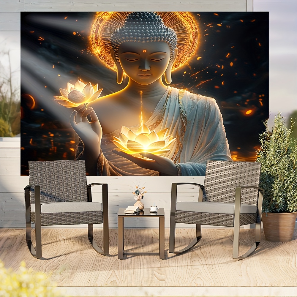 Buddha with Lotus Flower Wall  - Interior Design Zen recension och pris