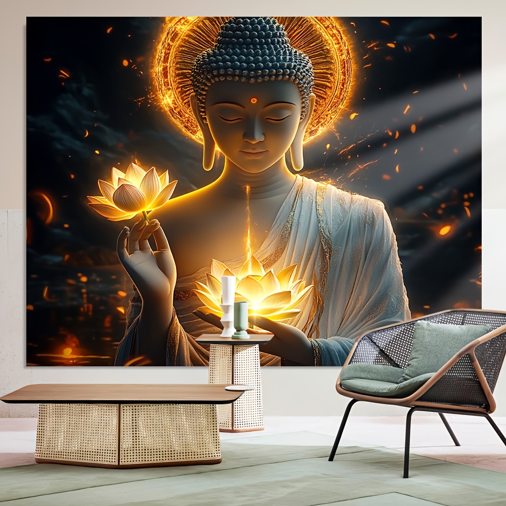 Buddha with Lotus Flower Wall  - Interior Design Zen recension och pris