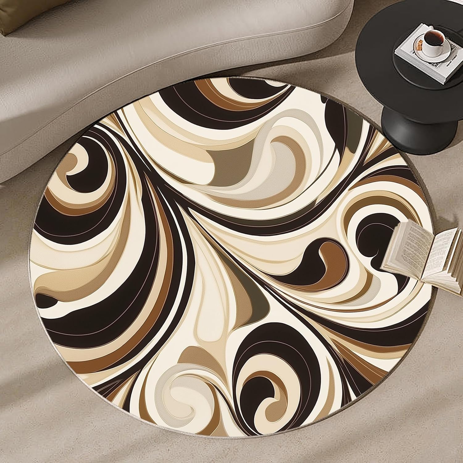 3D Spiral Vortex Round Rug Hyp - Printed Rug Abstract recension och pris