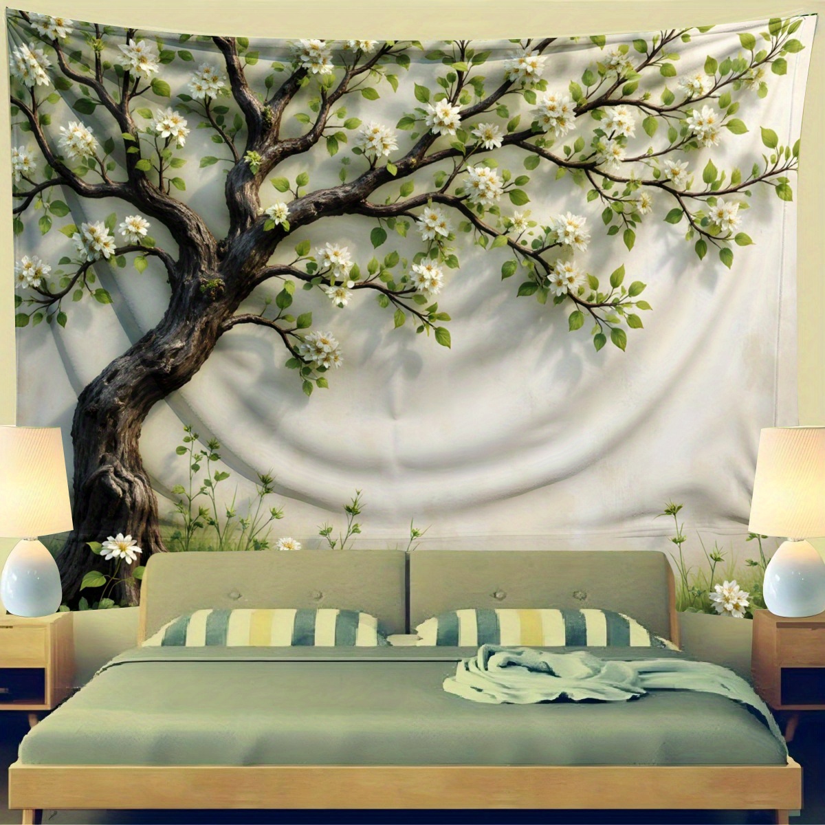 3D Blossoming Tree Wall Mural  - Interior Design Zen Style recension och pris