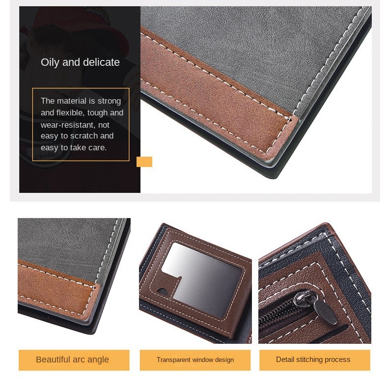 New PU Leather Men's Short Wal - Interior Design Id recension och pris