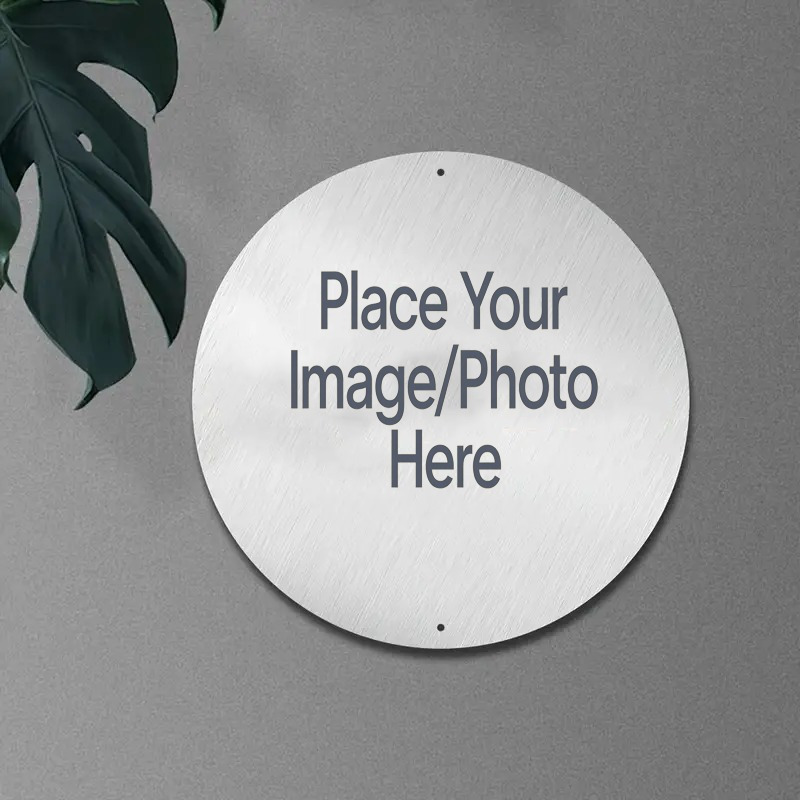 Custom Round Metal Sign with Y - Interior Design Living Room recension och pris