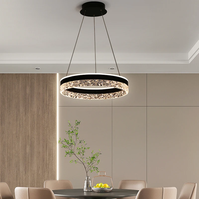 Modern Luxury Crystal LED Pend - Interior Design Kitchen And Living Room recension och pris