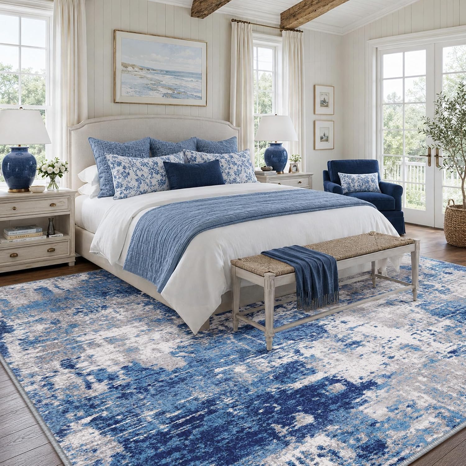 Washable Area Rugs 5'x7' Non-S - Printed Rug Abstract recension och pris