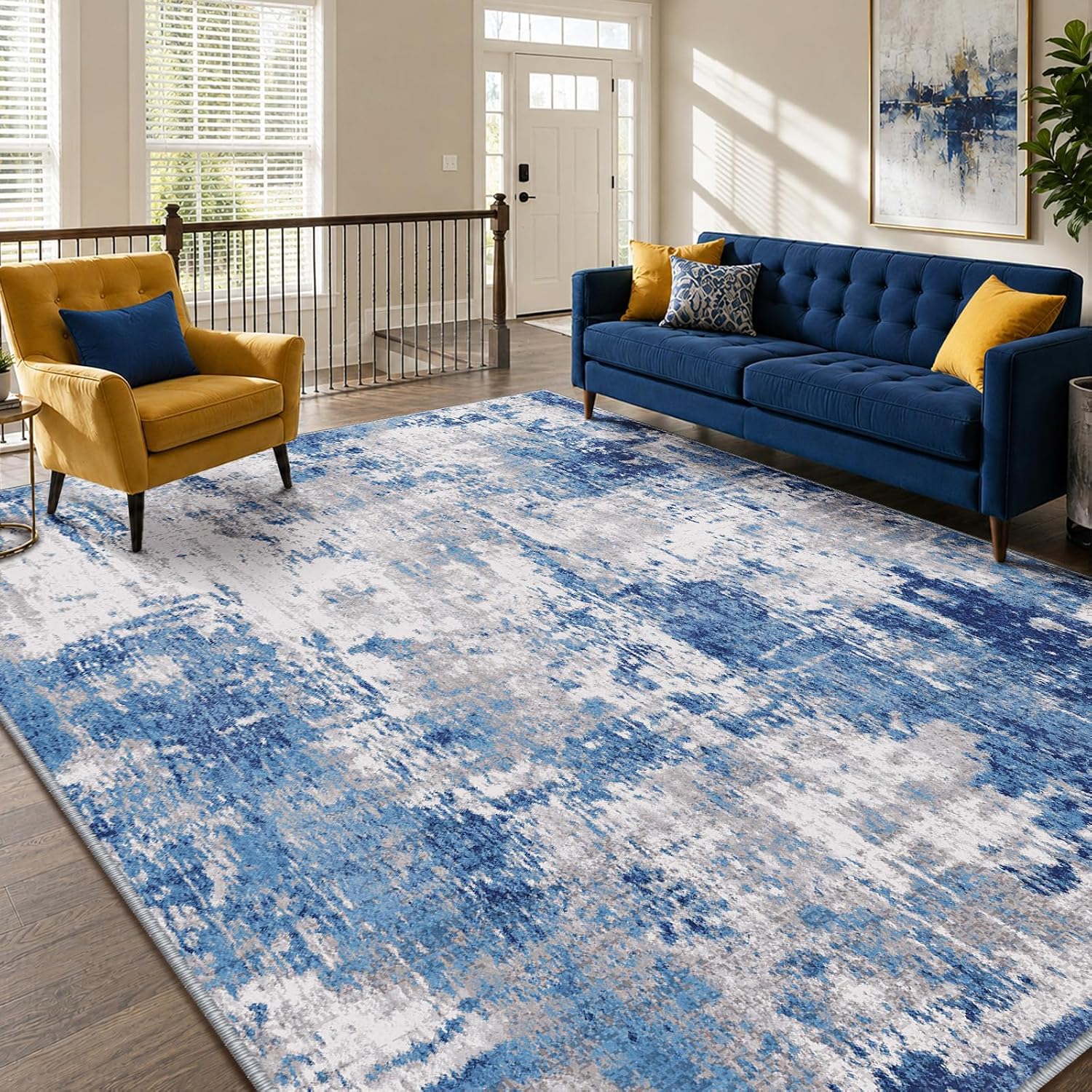 Washable Area Rugs 5'x7' Non-S - Printed Rug Abstract recension och pris