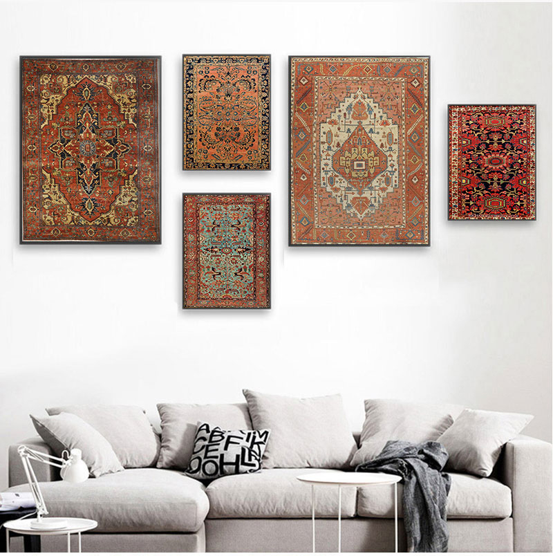 (No frame)1pcsOriental Rugs Pa - Printed Rug Abstract recension och pris