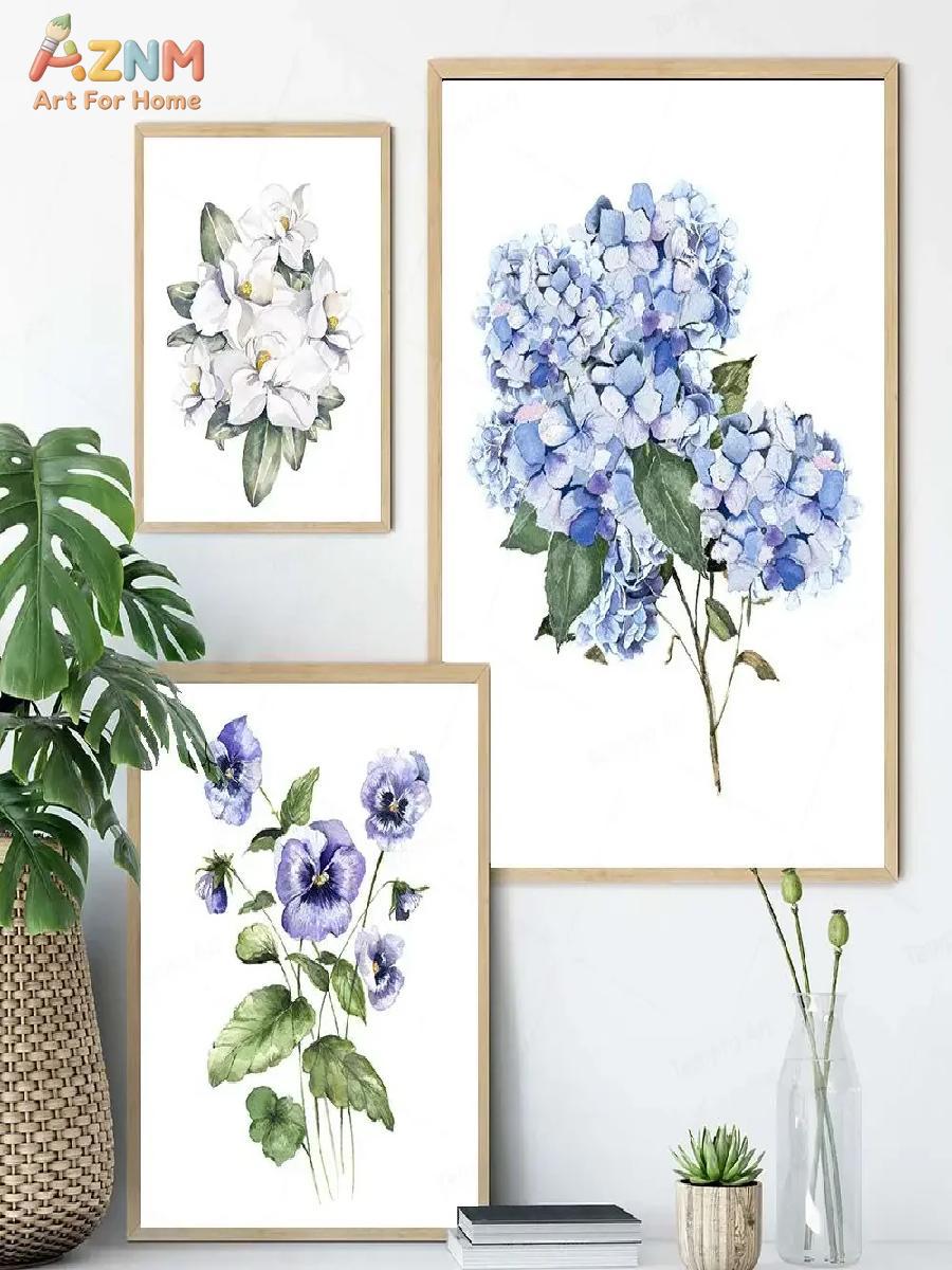 AZNM Elegant Wildflower Art Bl - Interior Design Living Room recension och pris